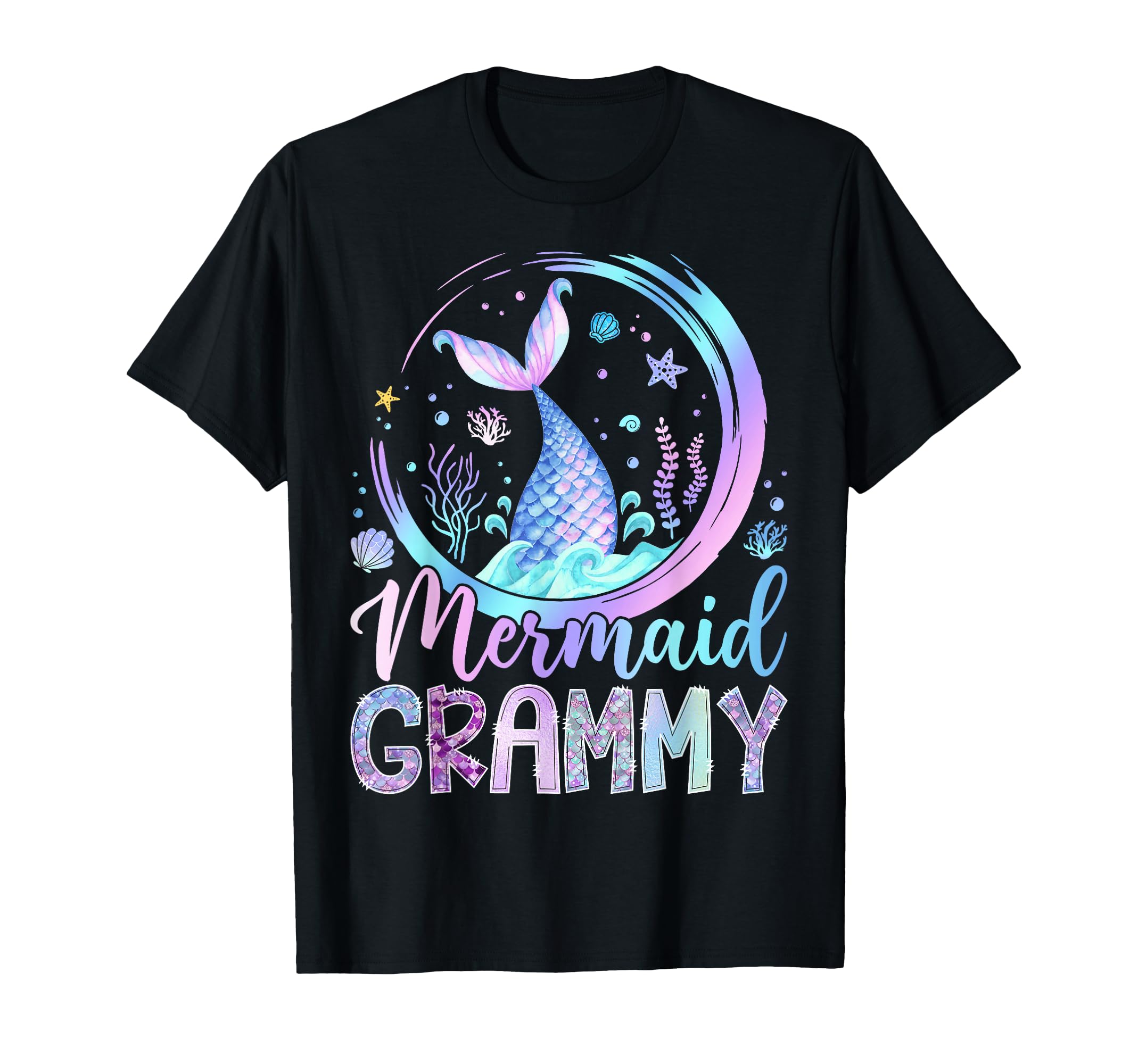 Mermaid Grammy Funny Birthday Party T-Shirt - Minimalist Print for Adults - T-Shirt, Sweatshirt, Hoodie