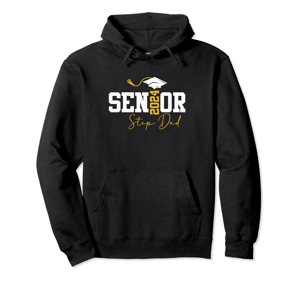 Senior Step Dad 2024 Graduation Class 24 Hoodie - Custom Art Print Unisex - T-Shirt, Sweatshirt, Hoodie