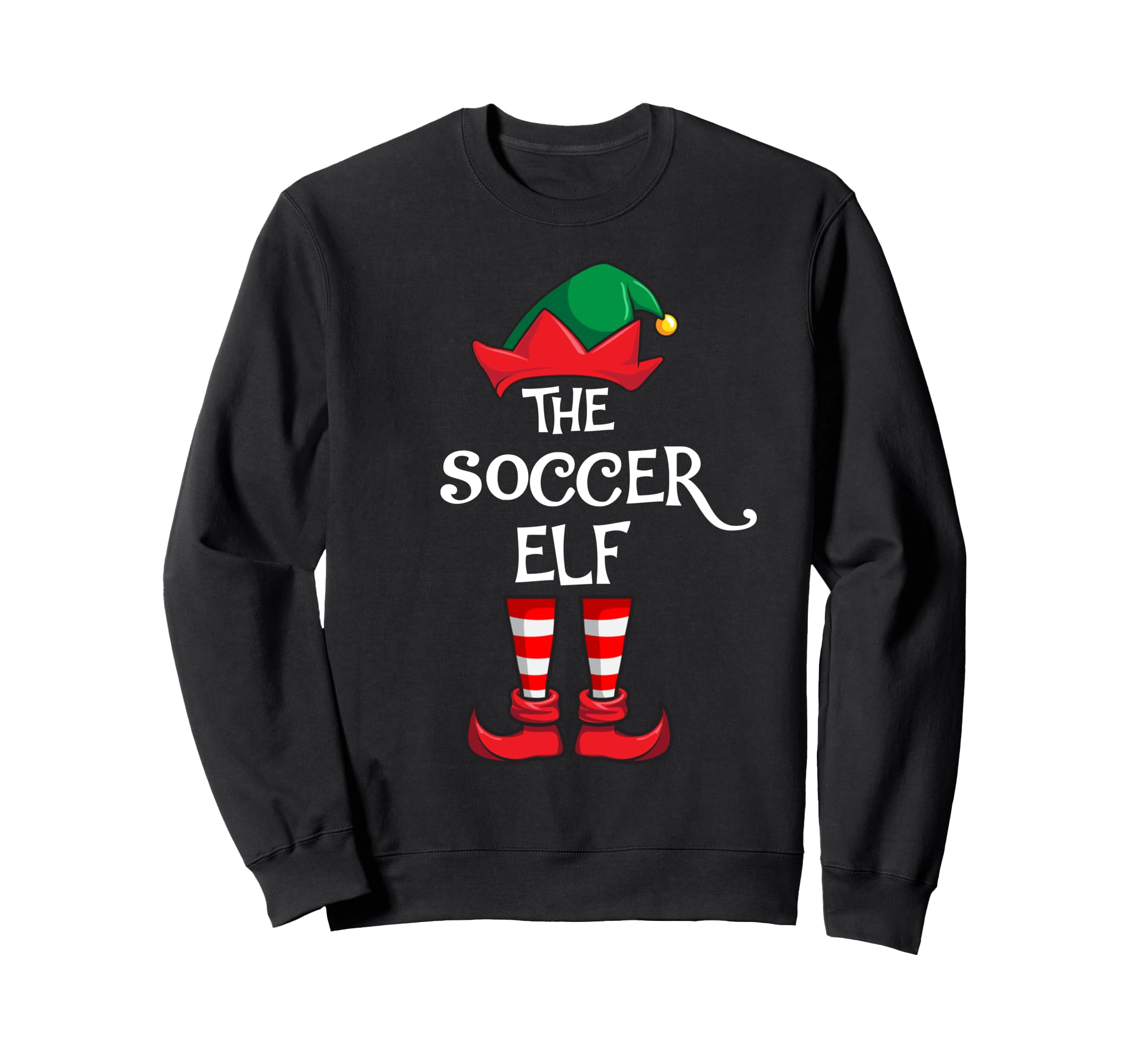 Funny Soccer Elf Matching Family Sweatshirt - Trendy Graphic for Adults - T-Shirt, Sweatshirt, Hoodie
