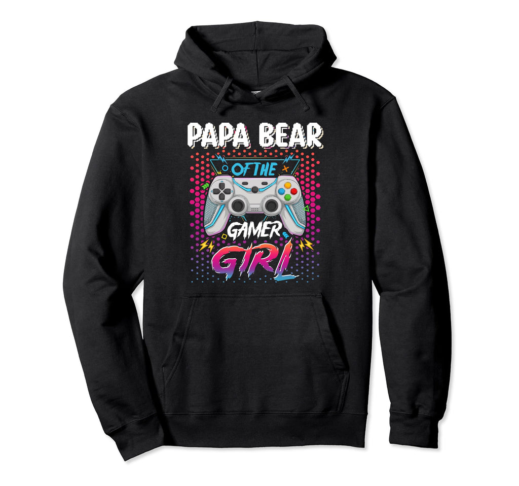 Gamer Papa Bear Gamer Birthday Hoodie - Aesthetic Graphic Unisex - T-Shirt, Sweatshirt, Hoodie