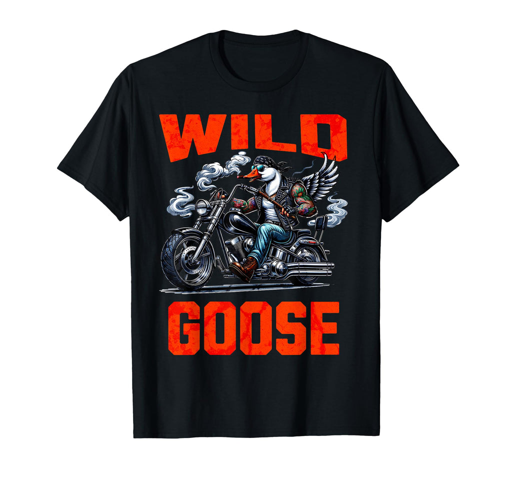 Funny Goose Biker Motorcycle Dad Jokes T-Shirt - Unique Graphic Unisex - T-Shirt, Sweatshirt, Hoodie