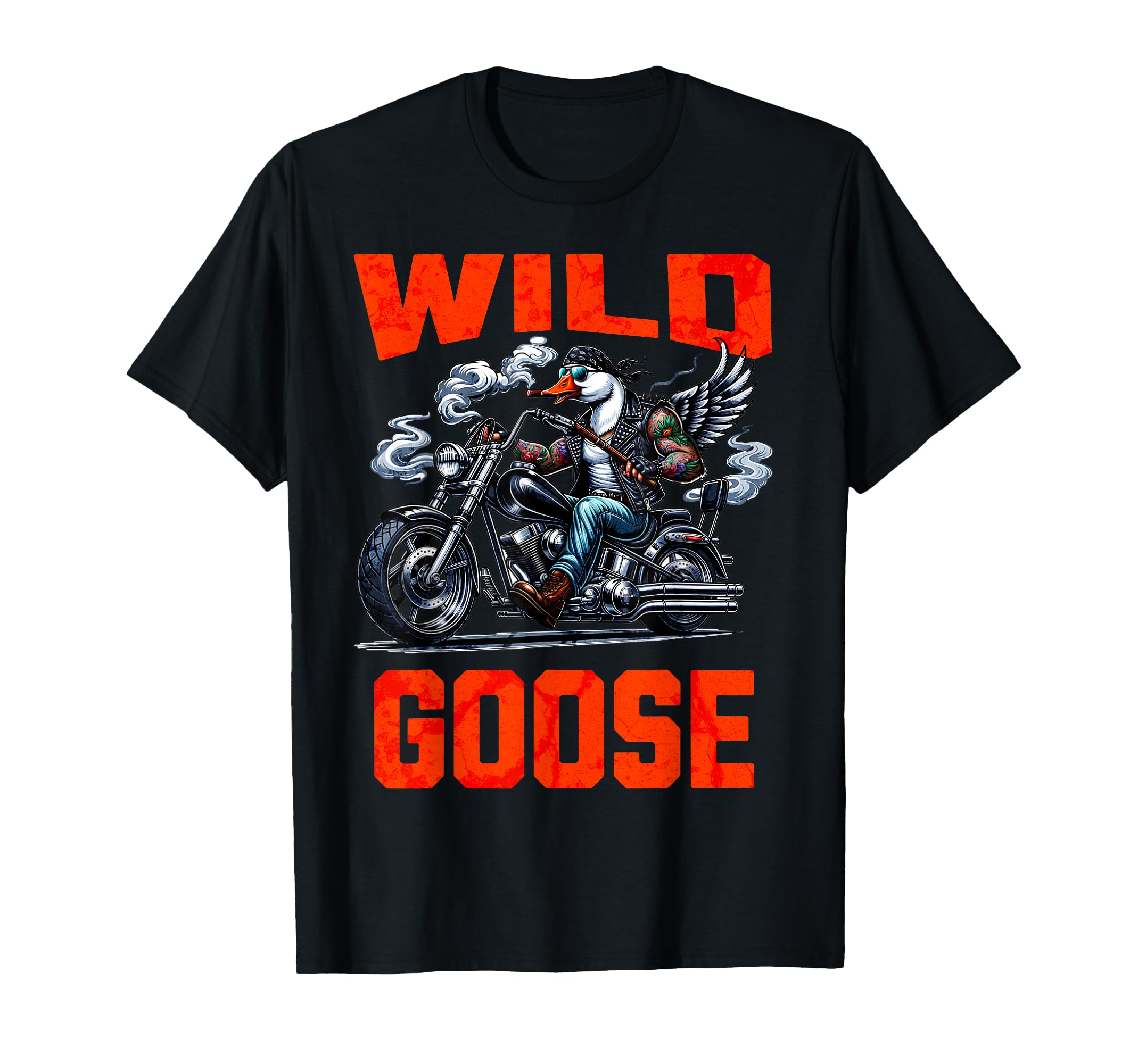 Funny Goose Biker Motorcycle Dad Jokes T-Shirt - Unique Graphic Unisex - T-Shirt, Sweatshirt, Hoodie