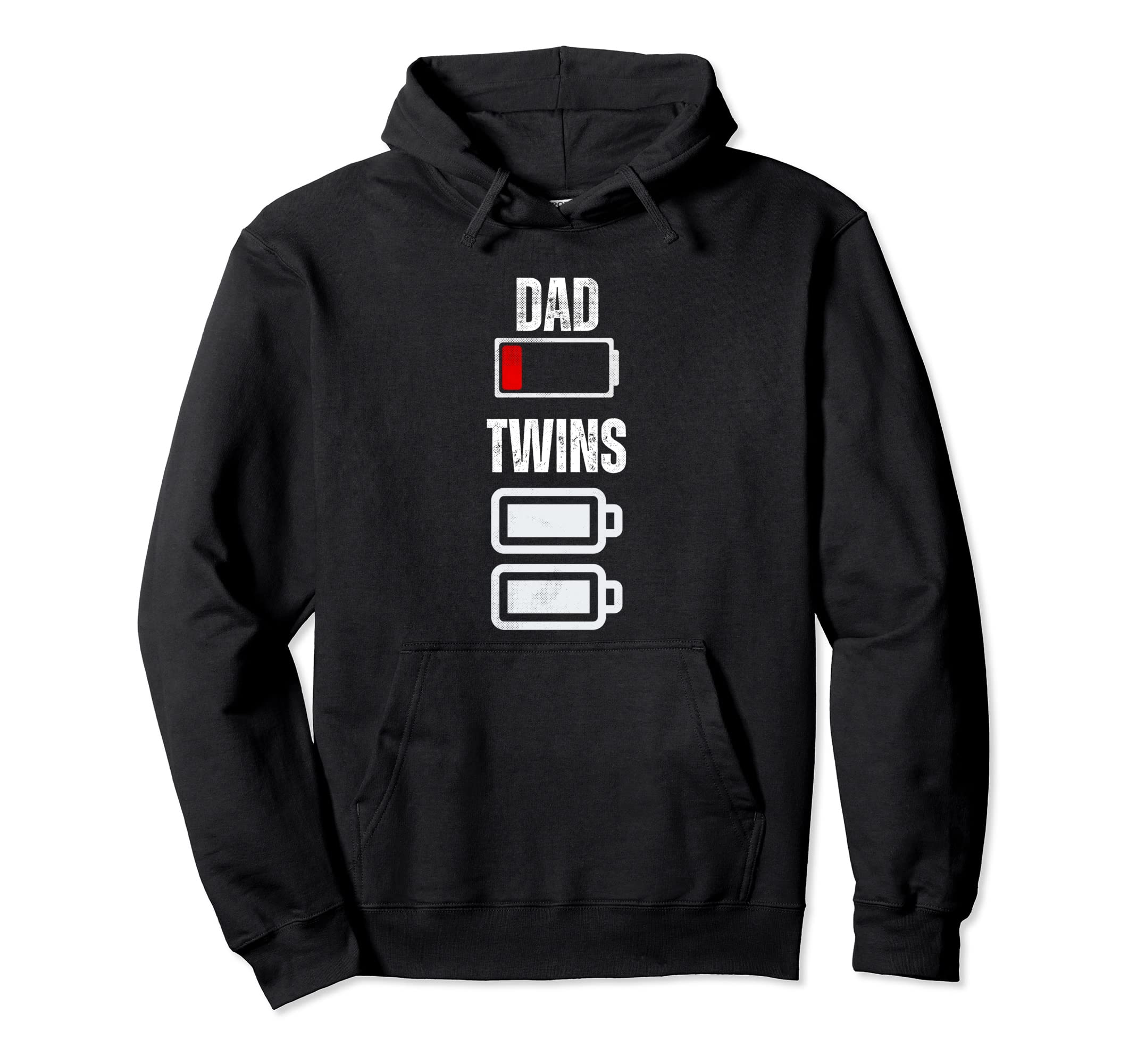 Dad Low Battery Twins Full Charge Funny Hoodie - Graphic Print Men Women - T-Shirt, Sweatshirt, Hoodie