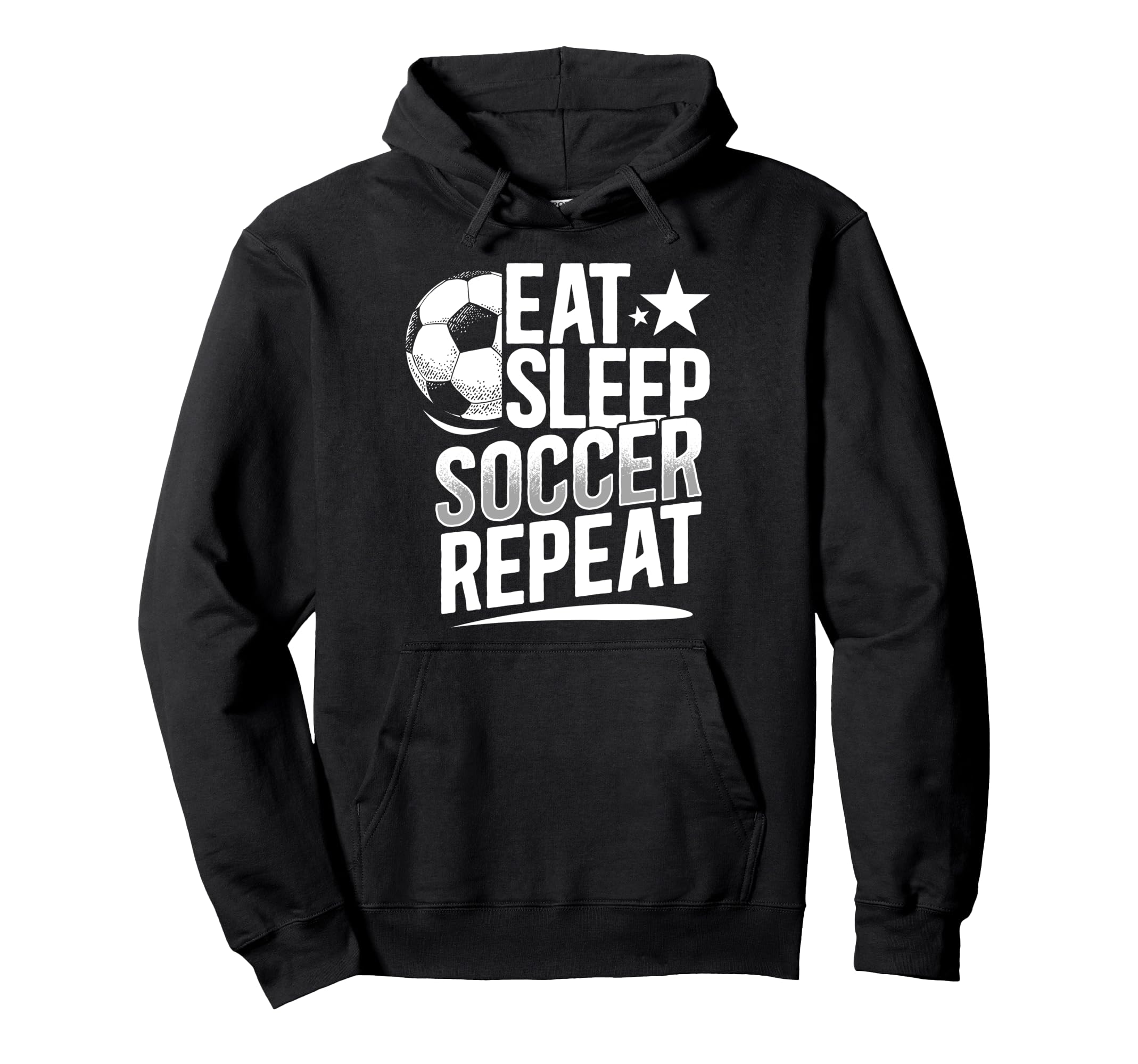 Eat Sleep Soccer Repeat Soccer Player Hoodie - Custom Art Print Men Women - T-Shirt, Sweatshirt, Hoodie