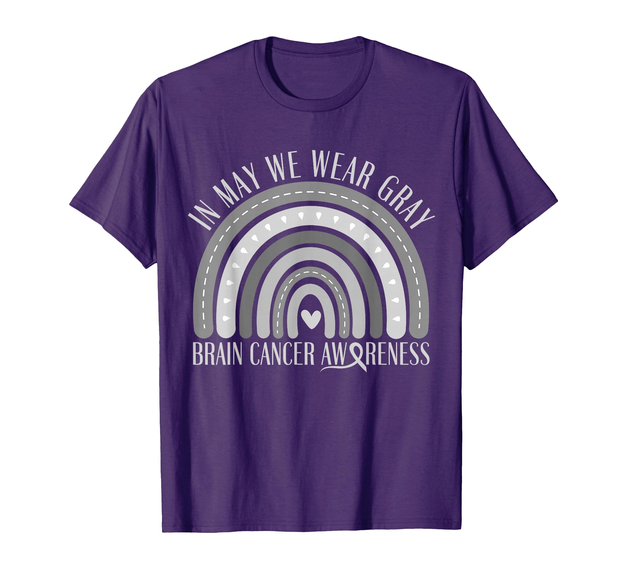 May We Wear Gray Brain Cancer Awareness T-Shirt - Trendy Graphic Unisex - T-Shirt, Sweatshirt, Hoodie