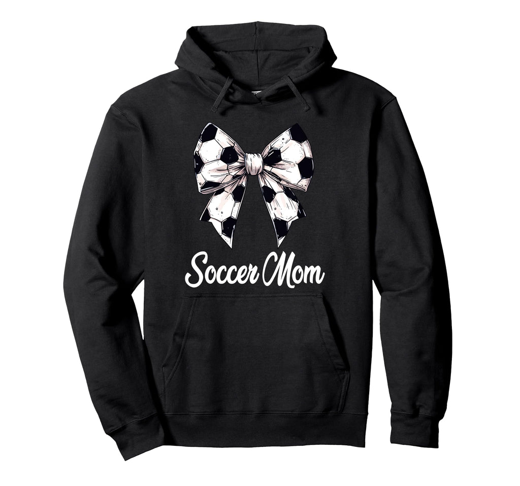 Soccer Mom Coquette Bow Soccer Hoodie - Casual Everyday Wear for Adults - T-Shirt, Sweatshirt, Hoodie
