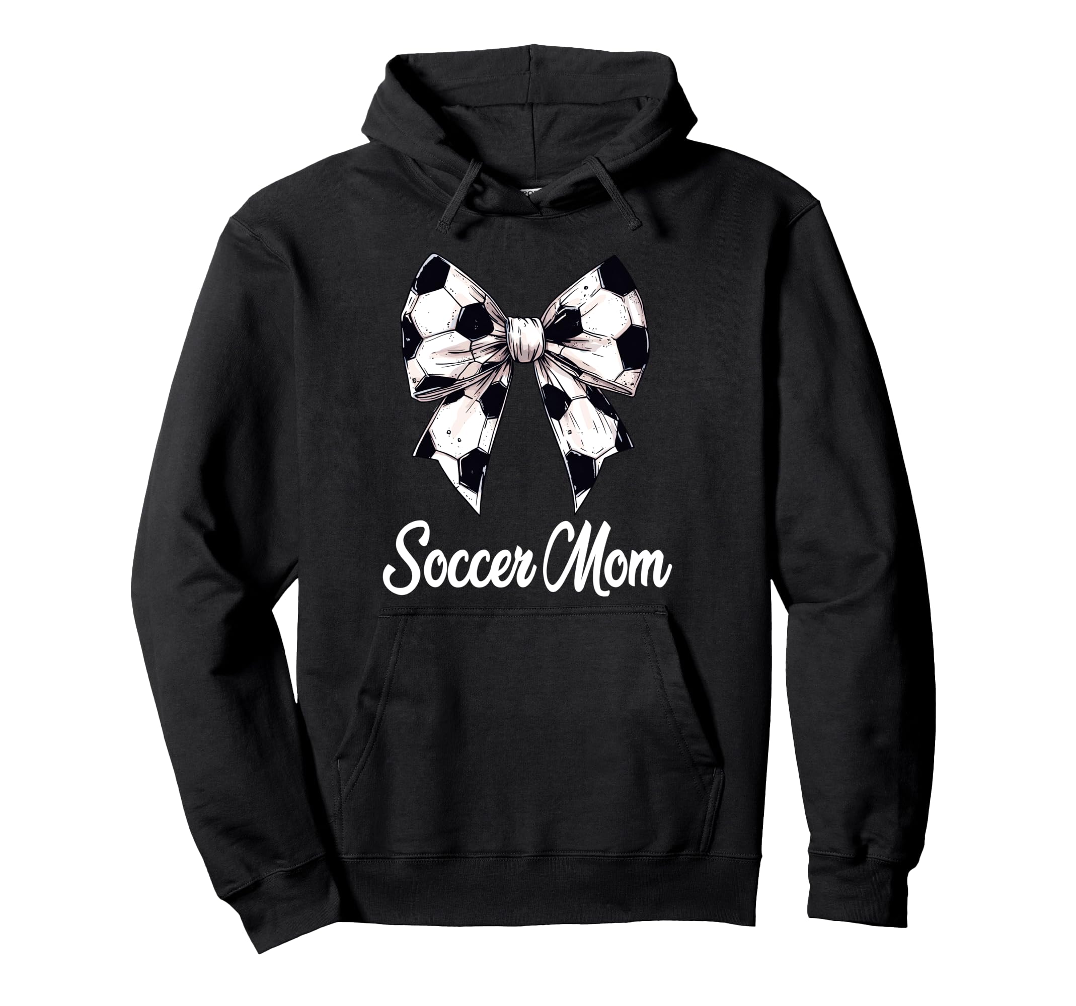 Soccer Mom Coquette Bow Soccer Hoodie - Casual Everyday Wear for Adults - T-Shirt, Sweatshirt, Hoodie