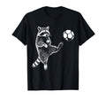 Funny Raccoon Soccer Balls Player Fan T-Shirt - Custom Art Print Unisex - T-Shirt, Sweatshirt, Hoodie