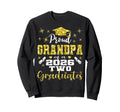 Proud Grandpa Two 2026 Graduates Sweatshirt - Fun Novelty Design Men Women - T-Shirt, Sweatshirt, Hoodie