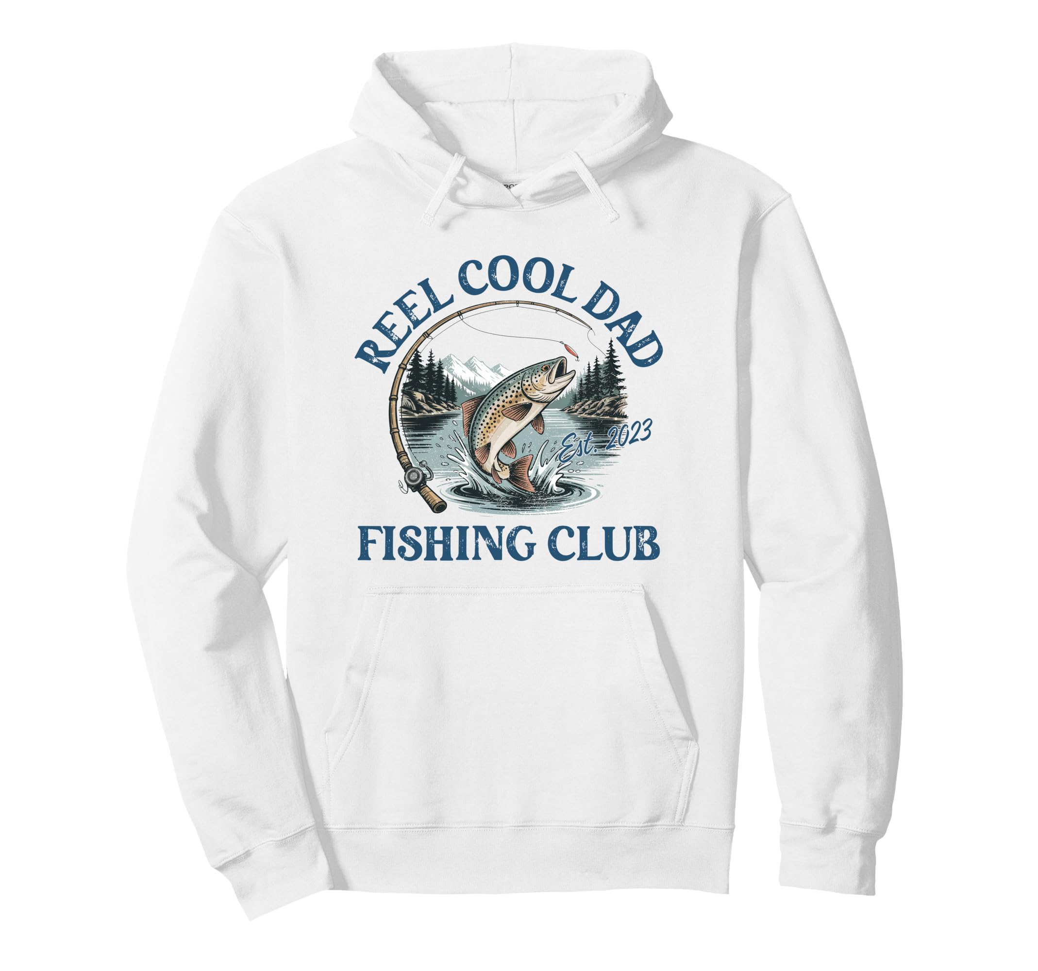 Reel Dad Fishing Club Est 2023 Hoodie - Streetwear Style for Adults - T-Shirt, Sweatshirt, Hoodie