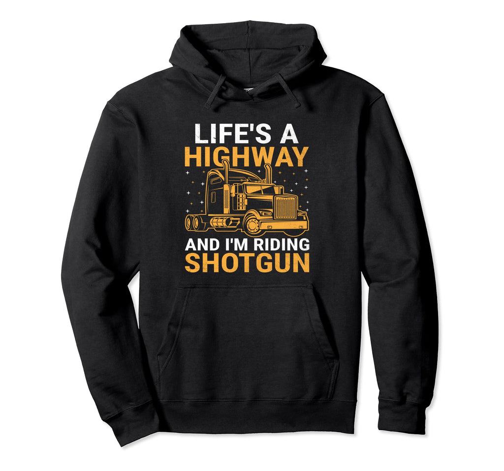 Trucker Driving Dad Trucker Father Truck Hoodie - Graphic Print for Adults - T-Shirt, Sweatshirt, Hoodie