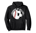 Grandpa Ballers Baseball Soccer Grandpa Hoodie - Graphic Print Unisex - T-Shirt, Sweatshirt, Hoodie