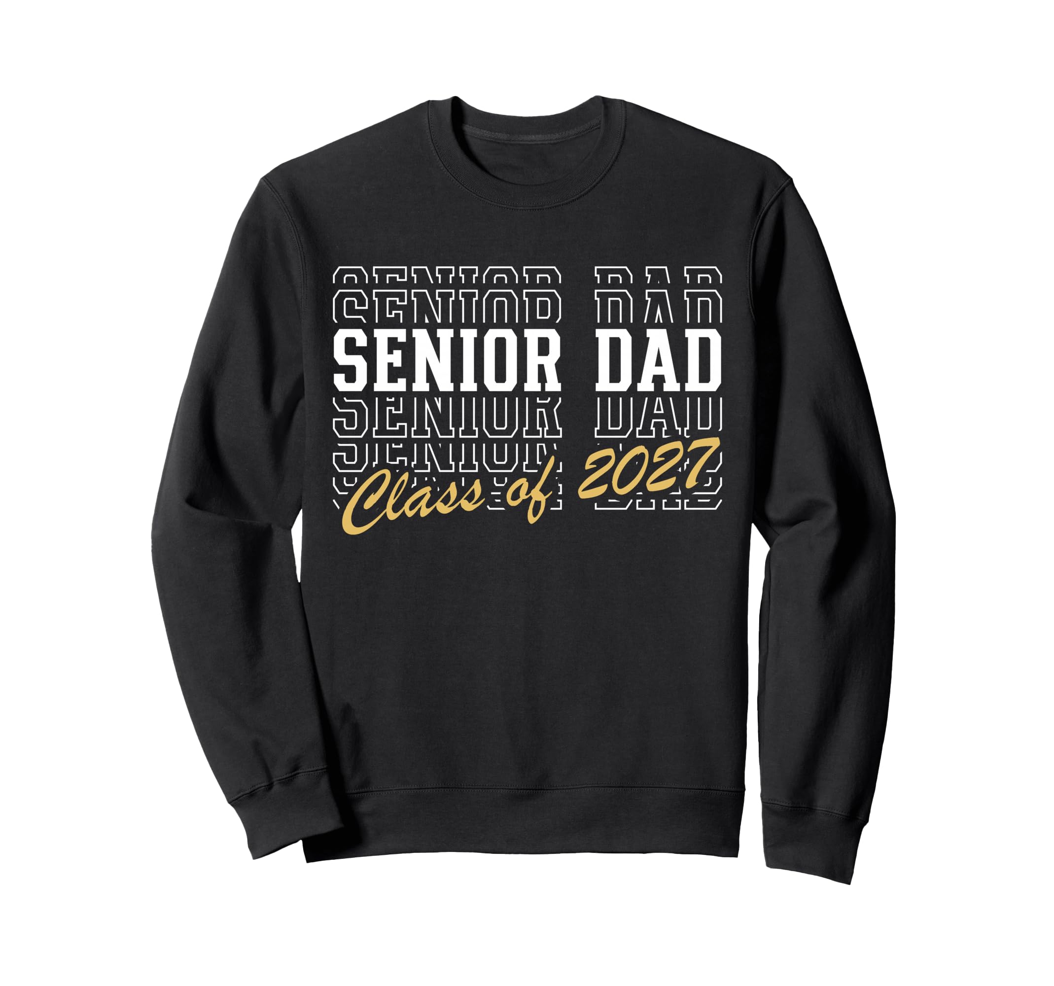 Senior Dad Class 2027 Striped Sweatshirt - Aesthetic Graphic for Adults - T-Shirt, Sweatshirt, Hoodie