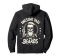 Bearded Skeleton Peace Fathers Day Hoodie - Aesthetic Graphic Unisex - T-Shirt, Sweatshirt, Hoodie