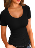 Summer Women's Scoop Neck Short Sleeve Ribbed Slim - Adult & Kids T-Shirts, Sweatshirts & Hoodies apparel design preview 1