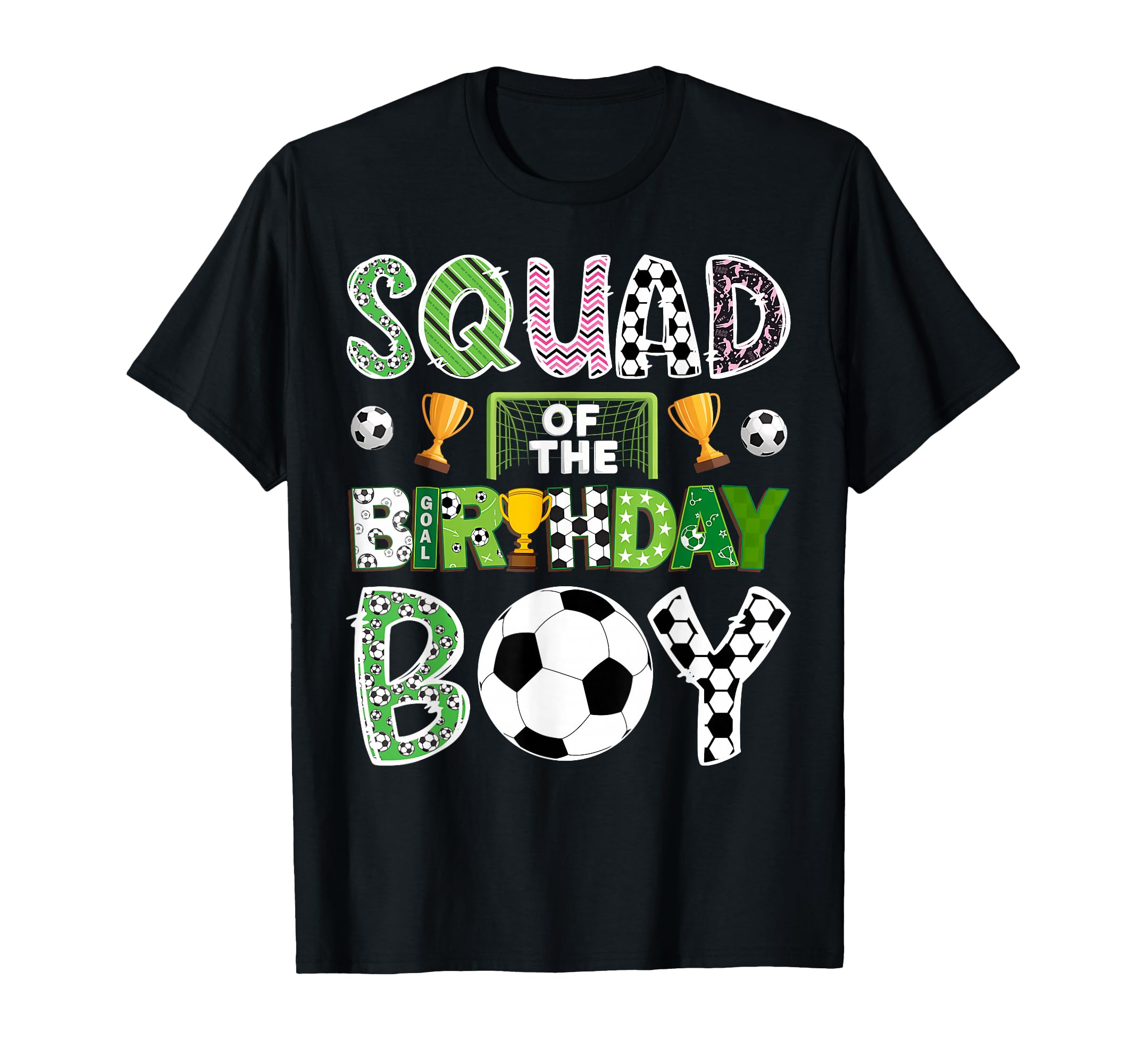 Squad Birthday Soccer Player Game Day T-Shirt - Custom Art Print Unisex - T-Shirt, Sweatshirt, Hoodie