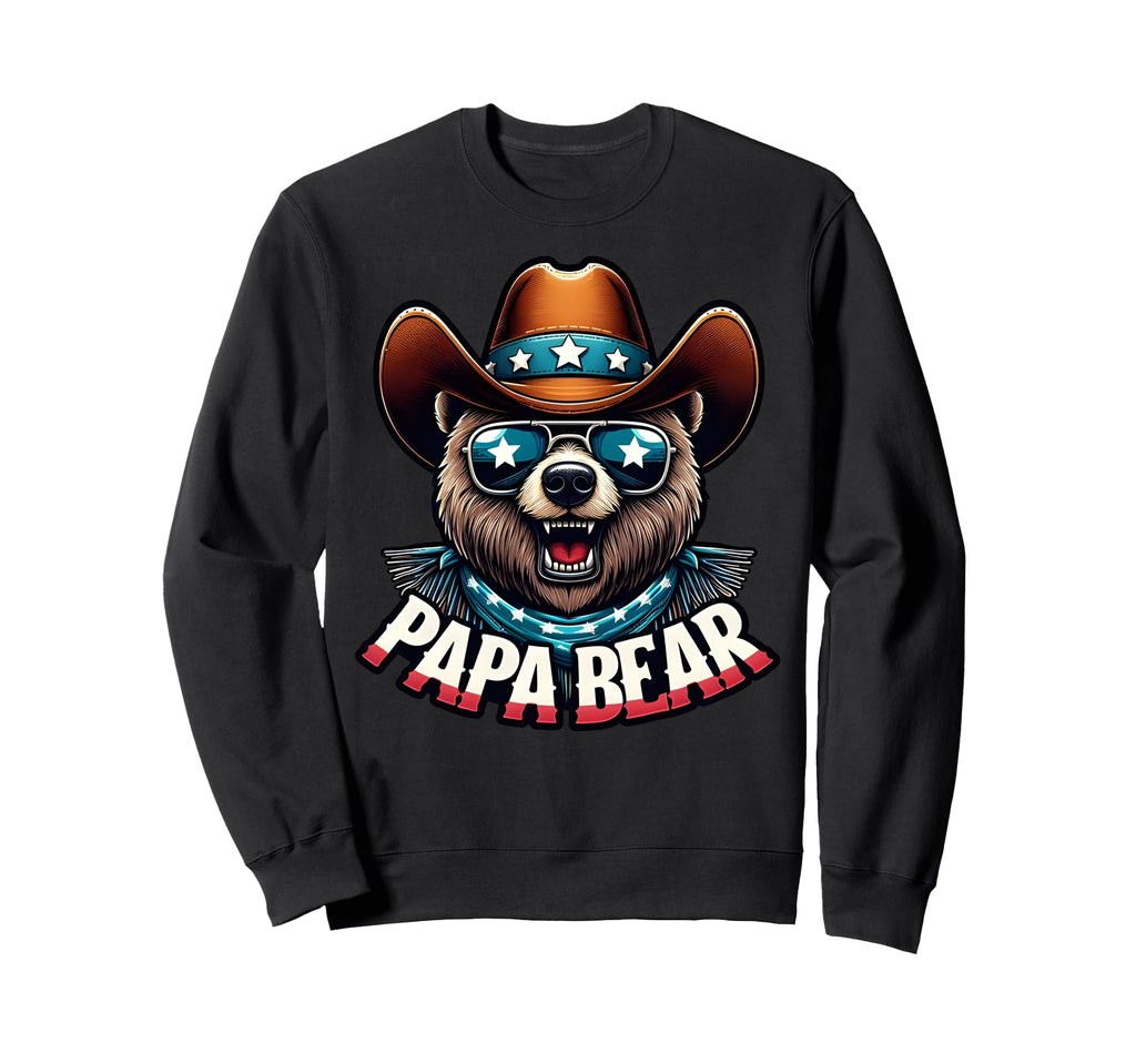 Papa Bear Gifts Funny Birthday Fun Sweatshirt - Minimalist Print Unisex - T-Shirt, Sweatshirt, Hoodie