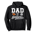 Dad Ballers Soccer Football Dad Soccer Hoodie - Minimalist Print Unisex - T-Shirt, Sweatshirt, Hoodie