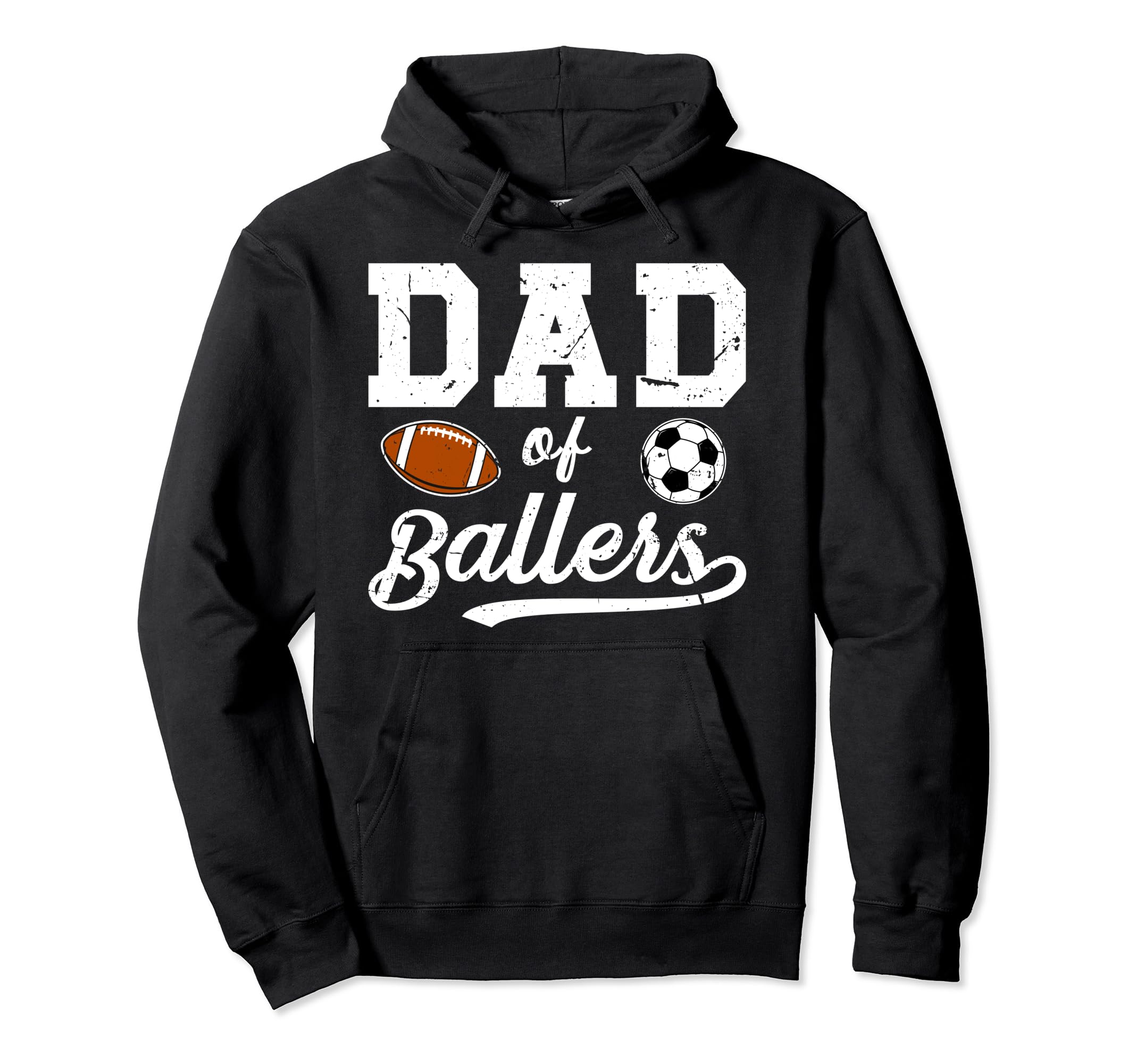 Dad Ballers Soccer Football Dad Soccer Hoodie - Minimalist Print Unisex - T-Shirt, Sweatshirt, Hoodie