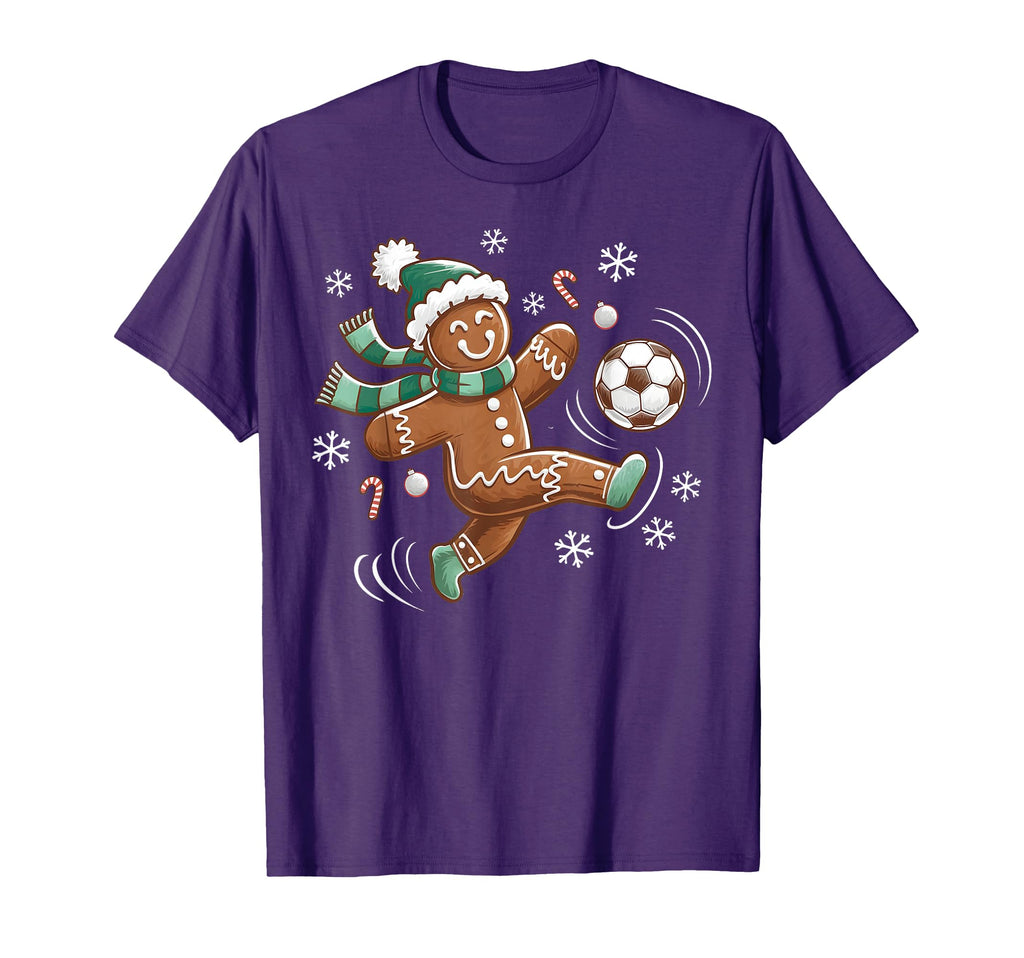 Gingerbread Soccer Player Cookie Game T-Shirt - Aesthetic Graphic Unisex - T-Shirt, Sweatshirt, Hoodie