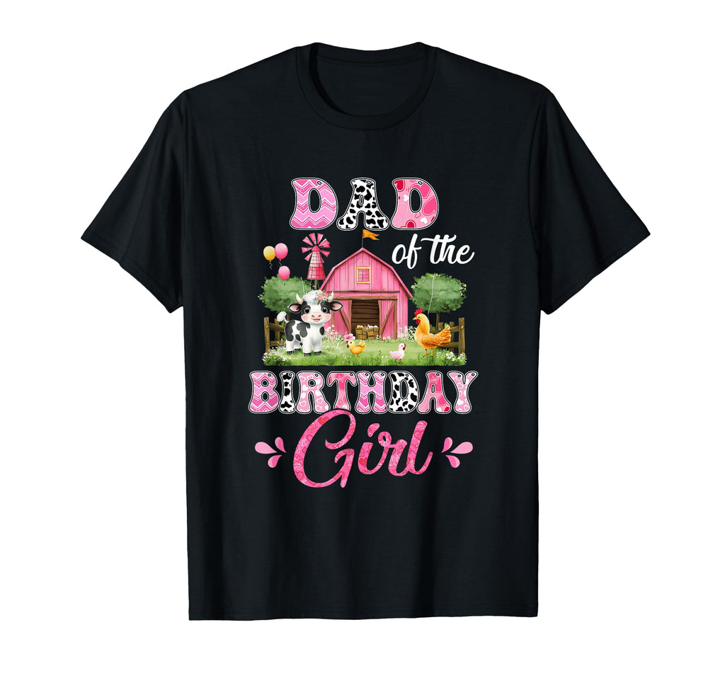 Dad Birthday 1St Birthday Cow Farm T-Shirt - Custom Art Print for Adults - T-Shirt, Sweatshirt, Hoodie