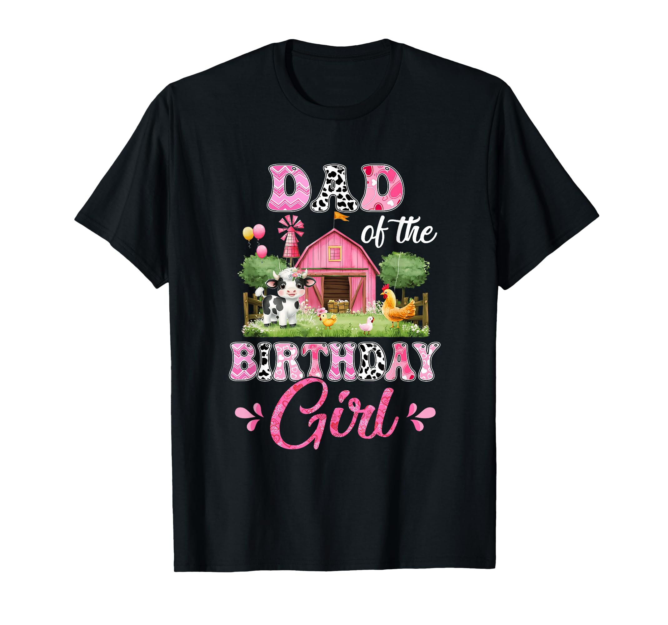 Dad Birthday 1St Birthday Cow Farm T-Shirt - Custom Art Print for Adults - T-Shirt, Sweatshirt, Hoodie