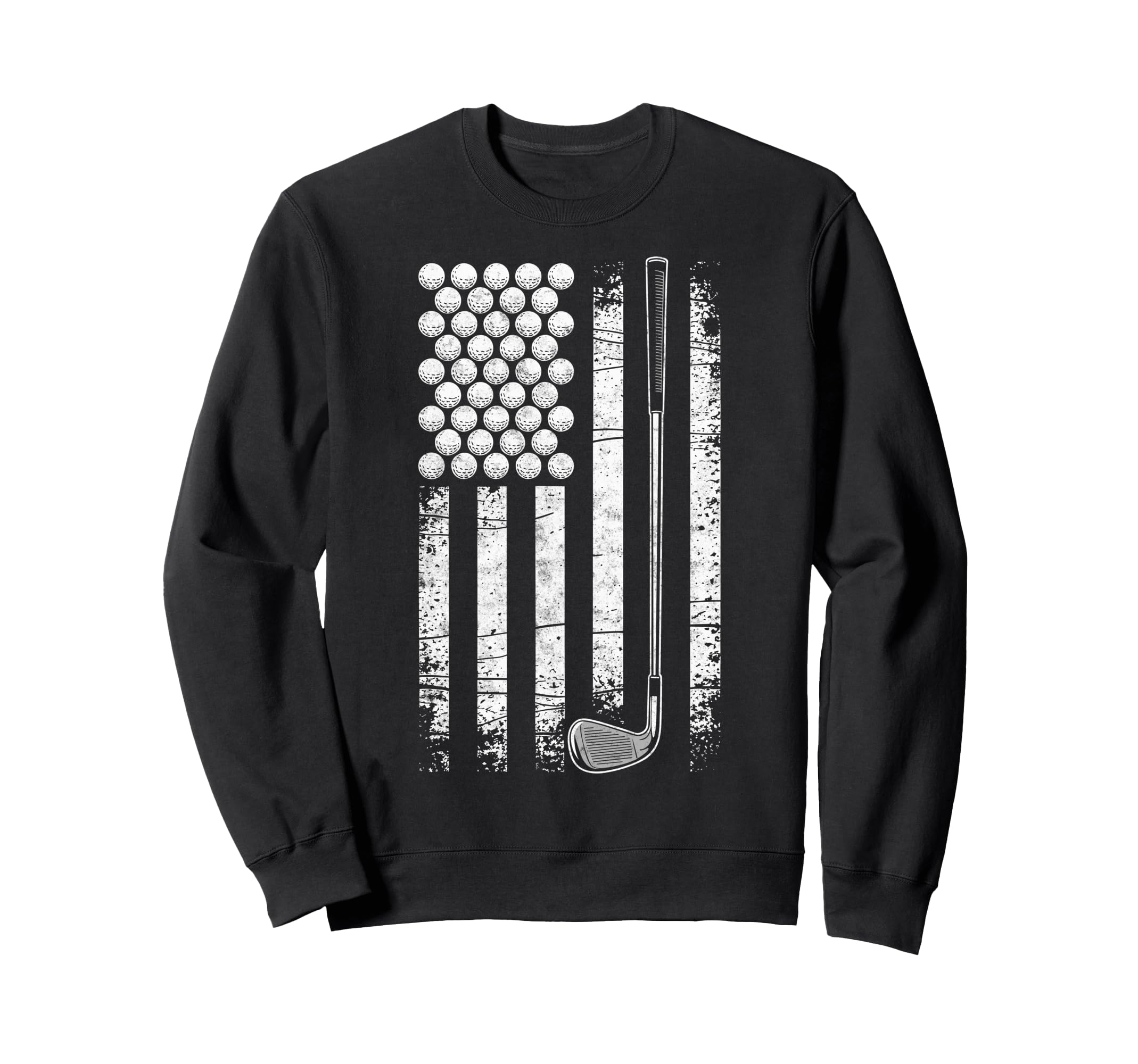Us Flag Golf Golfer Golfing Dad Sweatshirt - Unique Graphic Men Women - T-Shirt, Sweatshirt, Hoodie