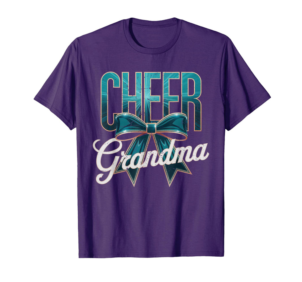 Cheer Grandma Bow Sport Cheerleader T-Shirt - Minimalist Print Unisex - T-Shirt, Sweatshirt, Hoodie