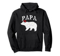 Papa Bear Buffalo Plaid Lights Matching Hoodie - Novelty Apparel Men Women - T-Shirt, Sweatshirt, Hoodie