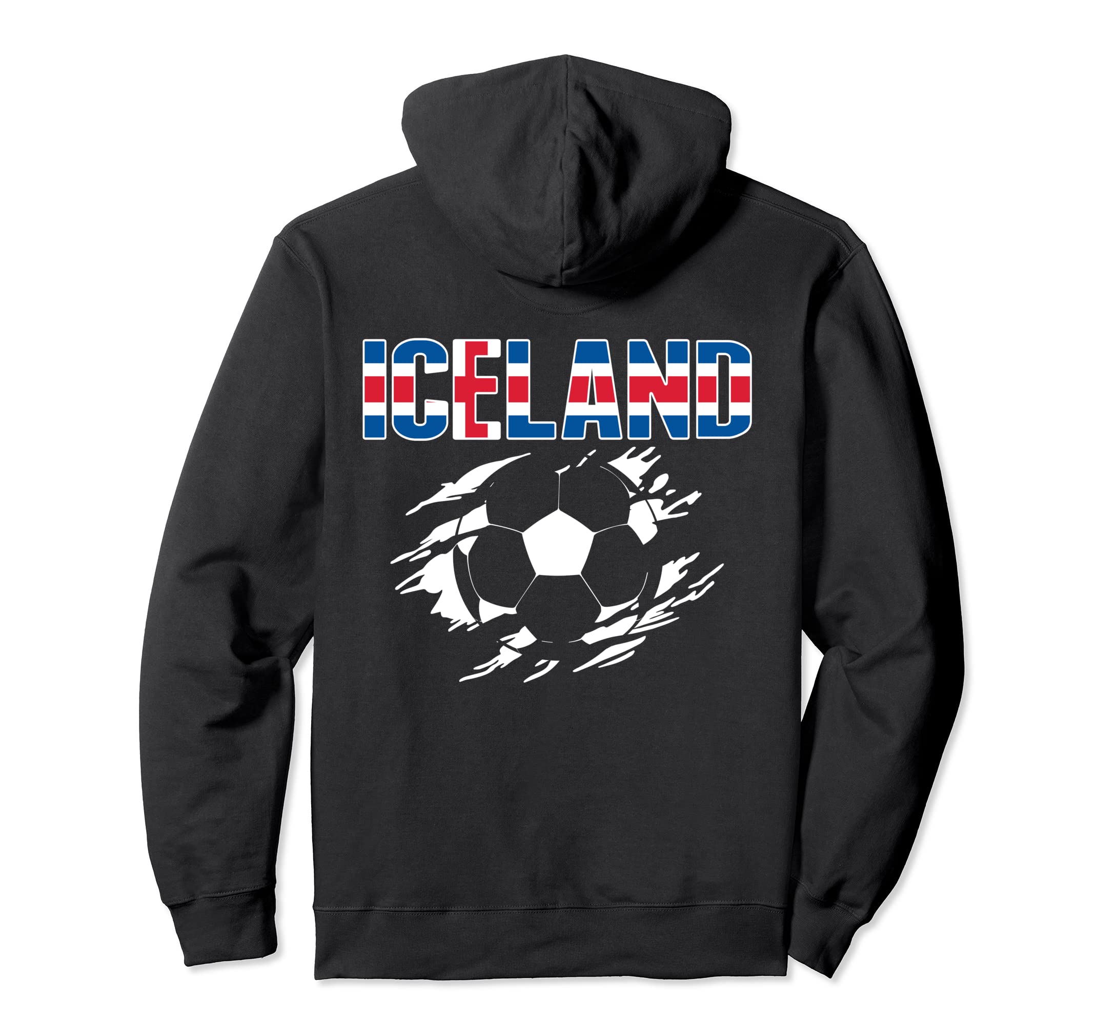 Iceland Soccer Fans Jersey Hoodie - Fun Novelty Design for Adults - T-Shirt, Sweatshirt, Hoodie