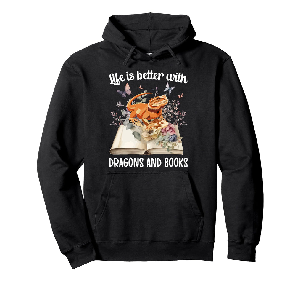 Dragons And Books Bearded Dragon Owner Hoodie - Novelty Apparel Unisex - T-Shirt, Sweatshirt, Hoodie