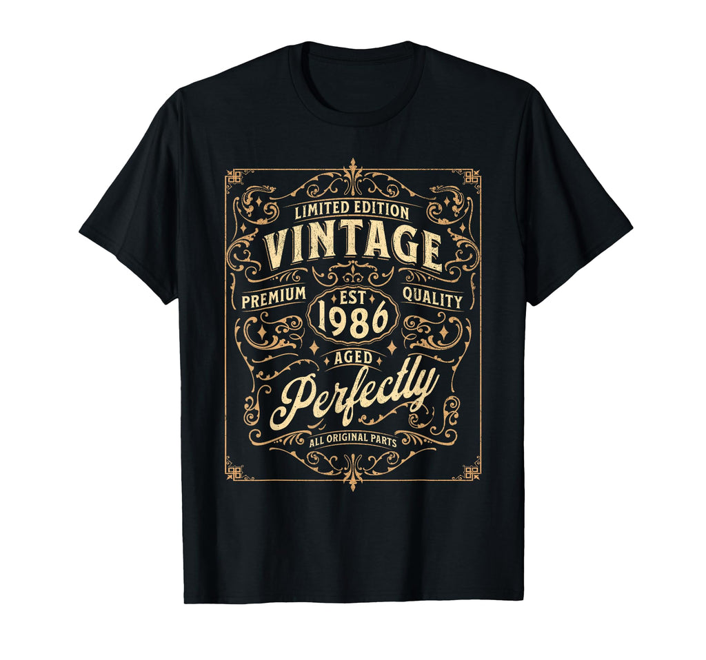 1986 Birthday Aged Perfectly T-Shirt - Aesthetic Graphic Men Women - T-Shirt, Sweatshirt, Hoodie