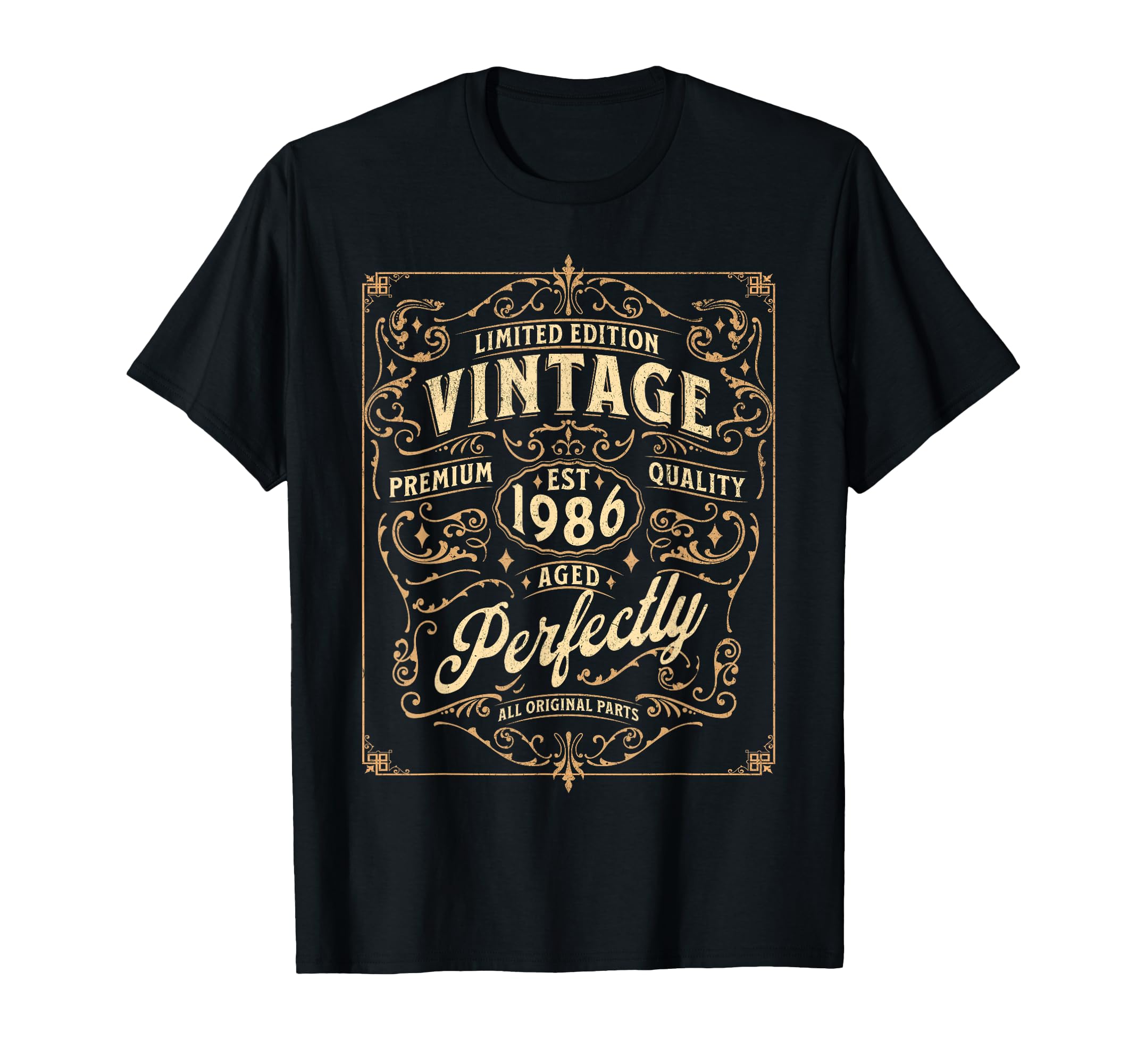 1986 Birthday Aged Perfectly T-Shirt - Aesthetic Graphic Men Women - T-Shirt, Sweatshirt, Hoodie