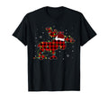 Red Buffalo Plaid Moose Santa Hat Tree T-Shirt - Trendy Graphic for Adults - T-Shirt, Sweatshirt, Hoodie