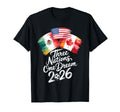 Three Nations One Game 2026 Soccer T-Shirt - Fun Novelty Design for Adults - T-Shirt, Sweatshirt, Hoodie
