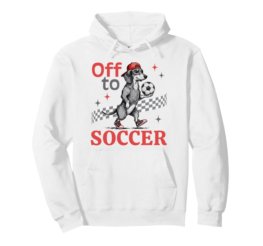 Dachshund Soccer Fan Funny Wiener Dog Hoodie - Fun Novelty Design Unisex - T-Shirt, Sweatshirt, Hoodie