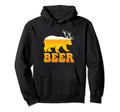 Bear Deer Hunting Funny Beer Dad Papa Hoodie - Unique Graphic Men Women - T-Shirt, Sweatshirt, Hoodie