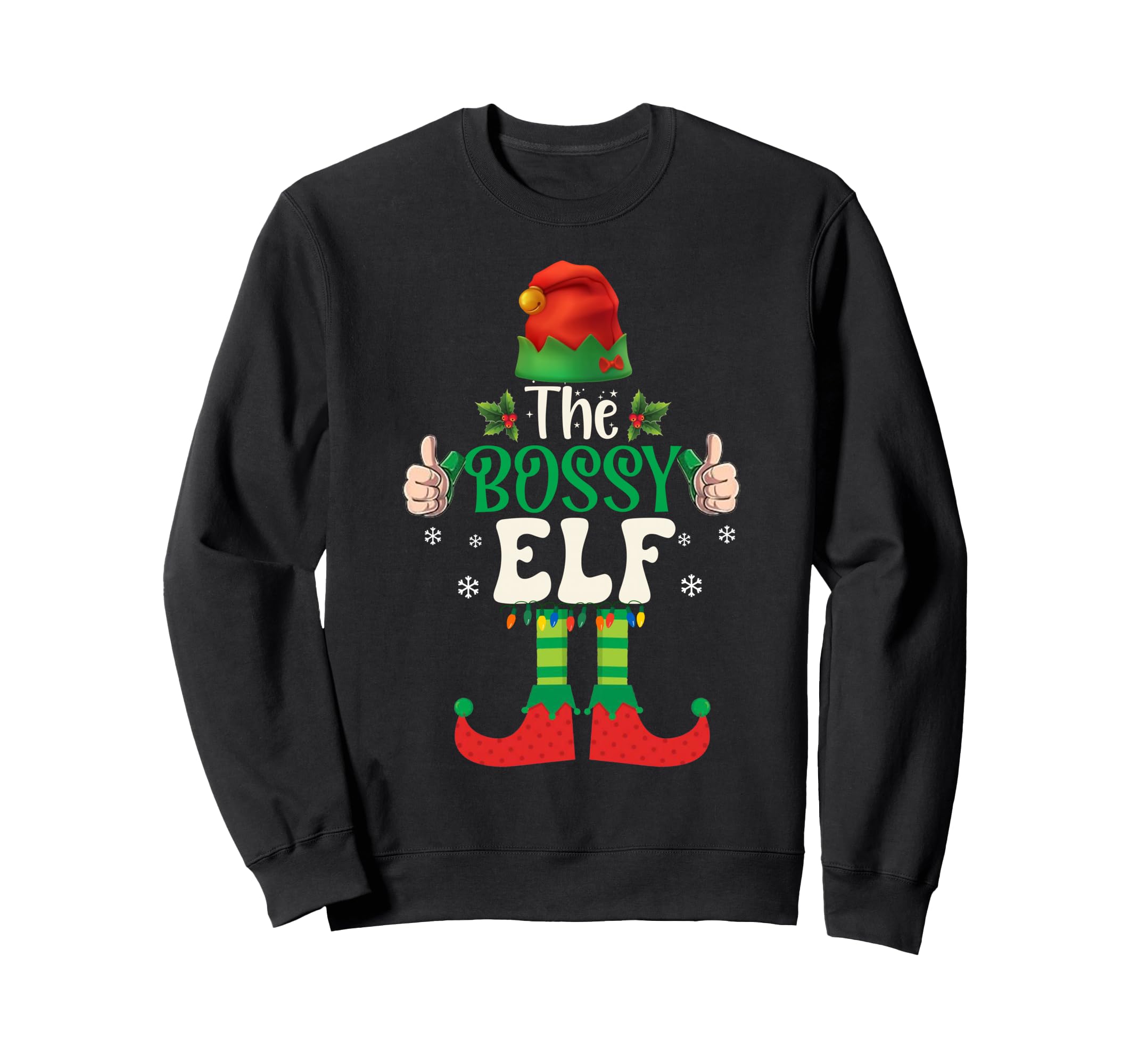 Funny Bossy Elf Group Matching Sweatshirt - Custom Art Print Men Women - T-Shirt, Sweatshirt, Hoodie