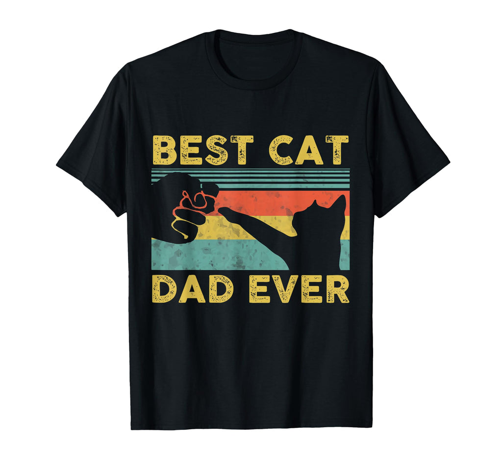 Best Cat Dad Ever Funny Cat Daddy T-Shirt - Minimalist Print Unisex - T-Shirt, Sweatshirt, Hoodie