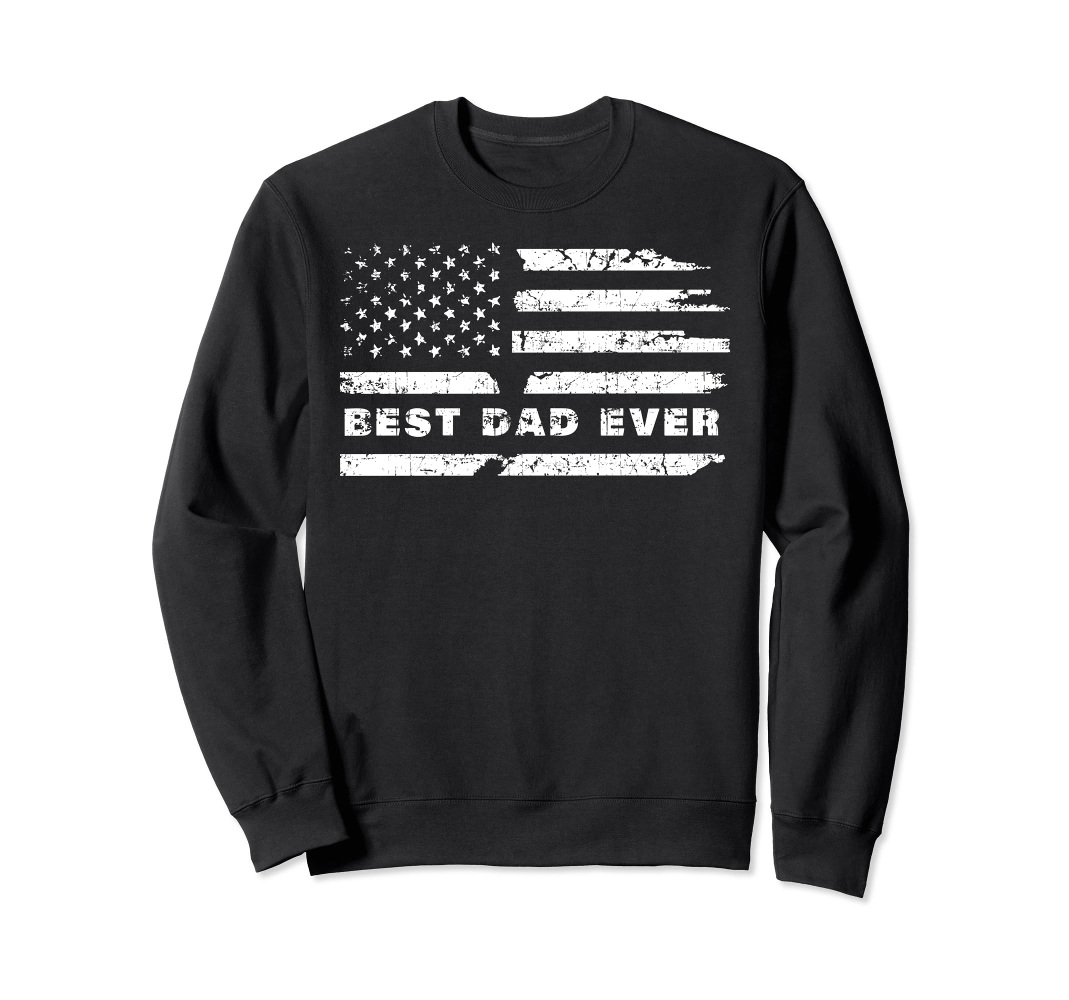 Us Flag Best Dad Ever Fathers Day Sweatshirt - Aesthetic Graphic Men Women - T-Shirt, Sweatshirt, Hoodie