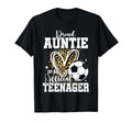Proud Auntie Teenager 13Th Birthday Soccer T-Shirt - Unique Graphic Unisex - T-Shirt, Sweatshirt, Hoodie