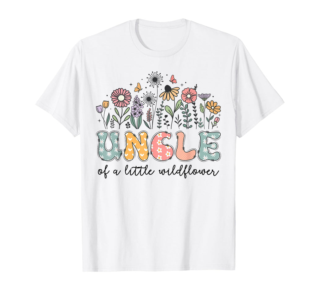 Uncle Little Wildflower Birthday T-Shirt - Casual Everyday Wear for Adults - T-Shirt, Sweatshirt, Hoodie