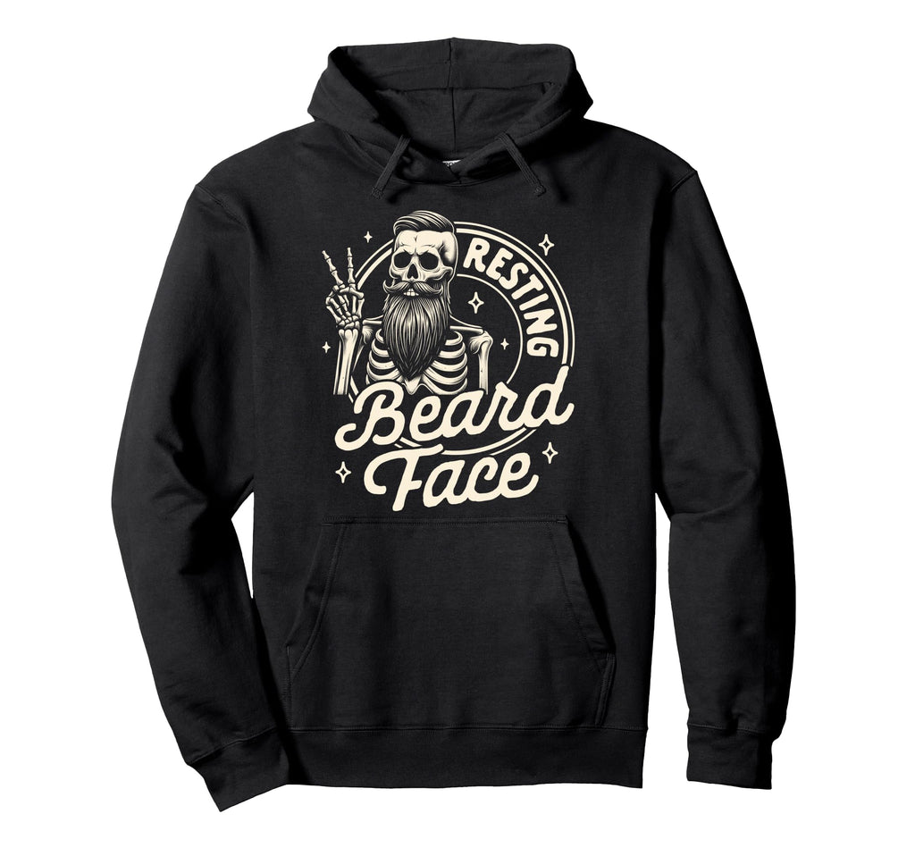 Bearded Dad Daddy Papa Fathers Day Resting Hoodie - Unique Graphic Unisex - T-Shirt, Sweatshirt, Hoodie