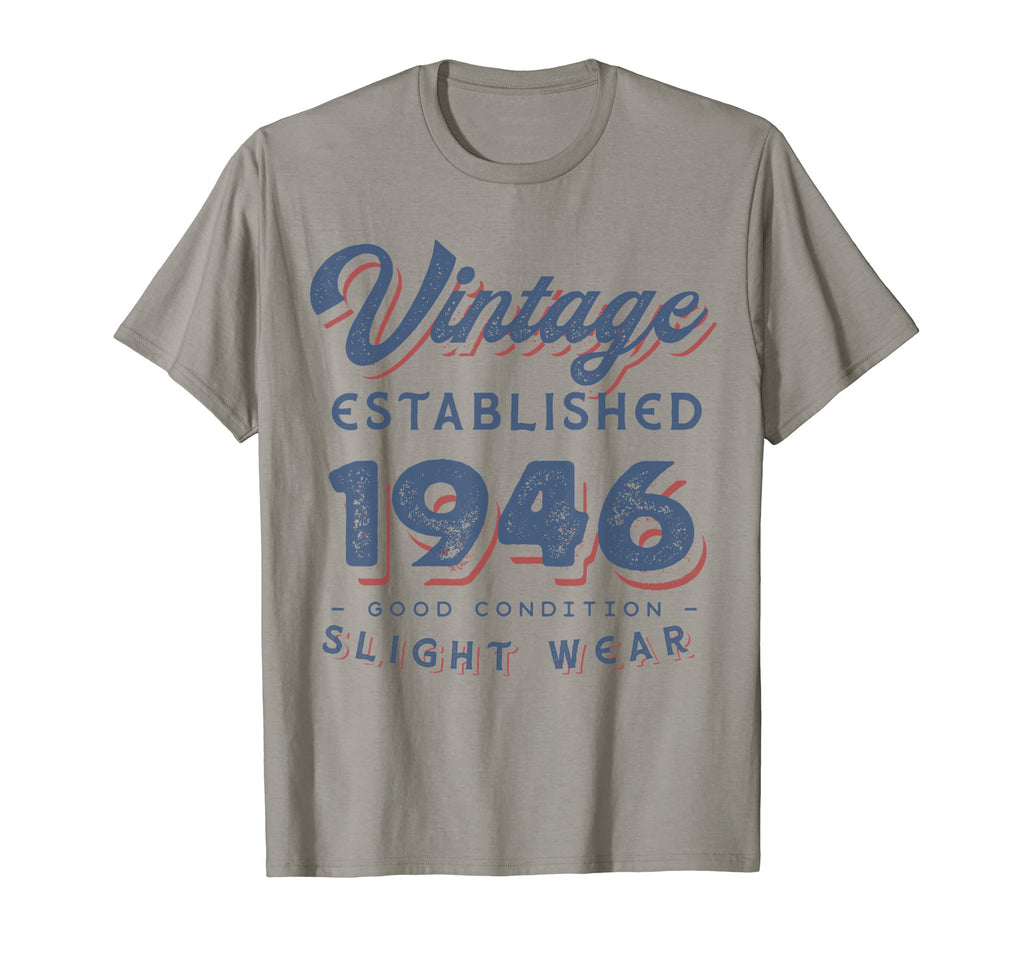 Established 1946 76Th Birthday Party T-Shirt - Fun Novelty Design Men Women - T-Shirt, Sweatshirt, Hoodie