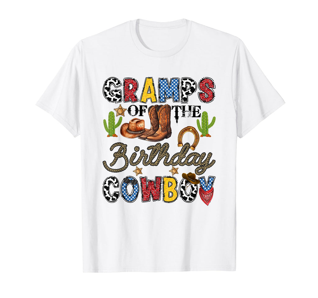 Gramps Birthday Cowboy Western Birthday T-Shirt - Custom Art Print Unisex - T-Shirt, Sweatshirt, Hoodie