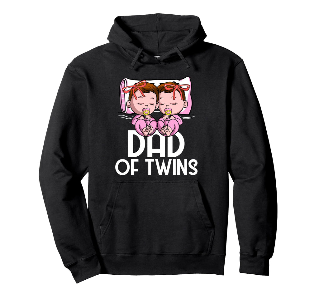 Dad Twins Announcement Two Twin Hoodie - Aesthetic Graphic for Adults - T-Shirt, Sweatshirt, Hoodie