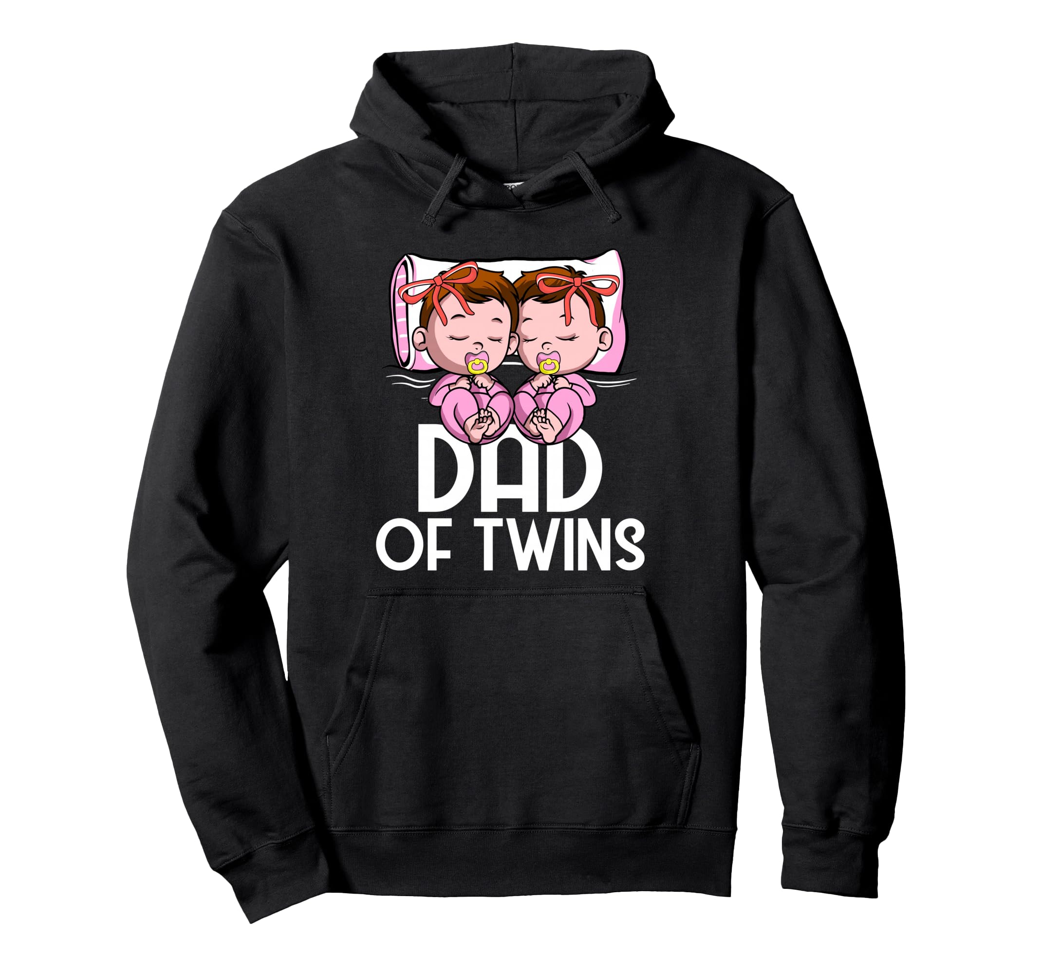 Dad Twins Announcement Two Twin Hoodie - Aesthetic Graphic for Adults - T-Shirt, Sweatshirt, Hoodie