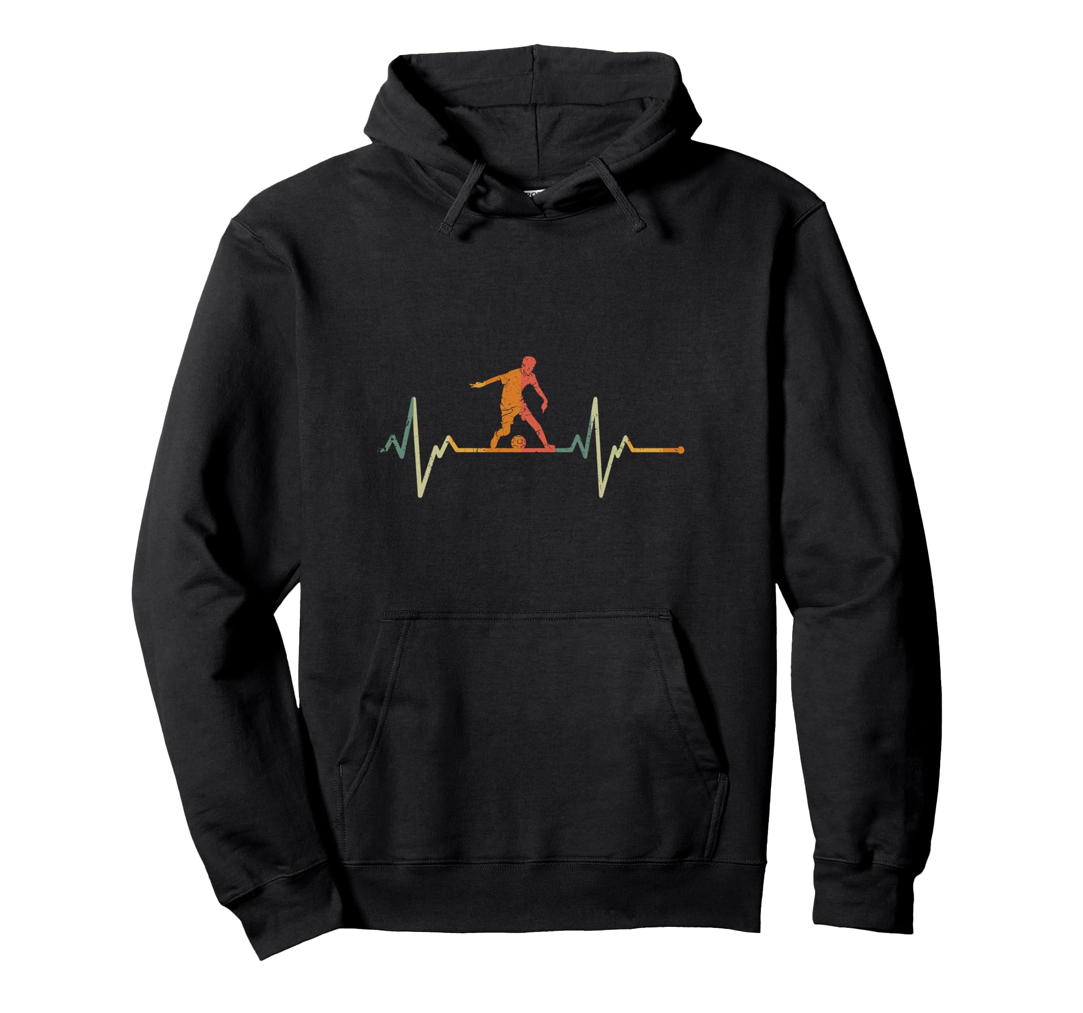 Soccer Player Gift Heartbeat Football Hoodie - Unique Graphic Men Women - T-Shirt, Sweatshirt, Hoodie