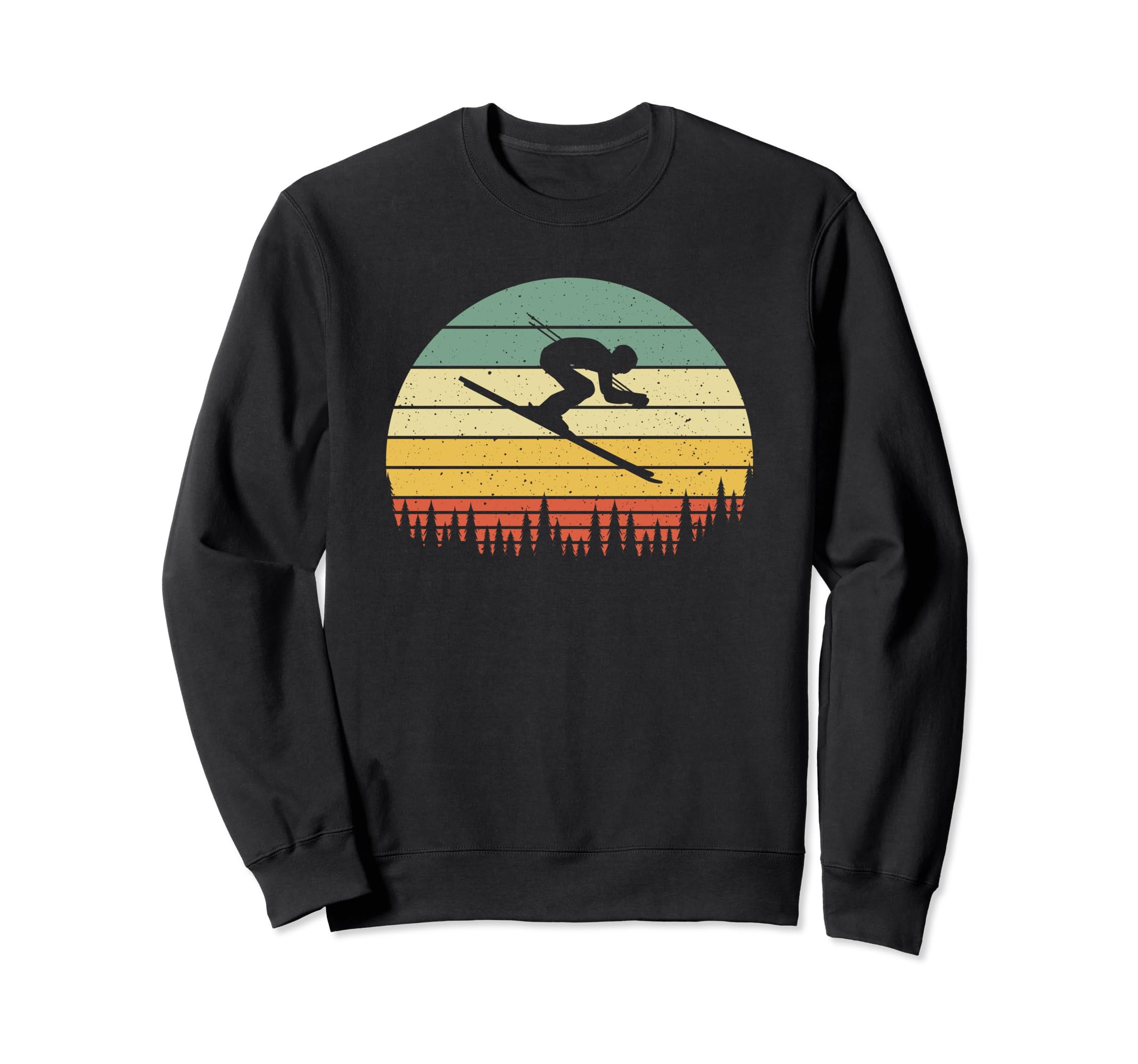 Ski Sunset Skier Skiing Dad Ski Sweatshirt - Unique Graphic Men Women - T-Shirt, Sweatshirt, Hoodie