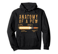 Anatomy Pew Funny Bullet Pew Anatomy Hoodie - Fun Novelty Design Men Women - T-Shirt, Sweatshirt, Hoodie